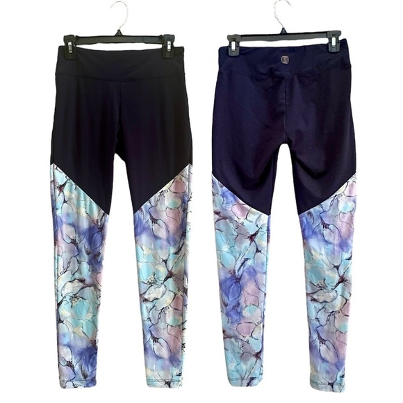 Marika BALANCE COLLECTION Charlotte Spliced Yoga Leggings Floral Watercolor M - Picture 2 of 14